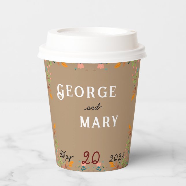 Flower style  paper cups (Front)