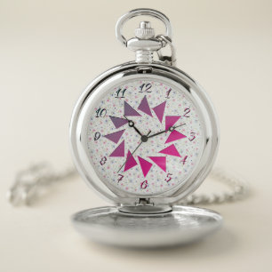 Flower style pocket watch