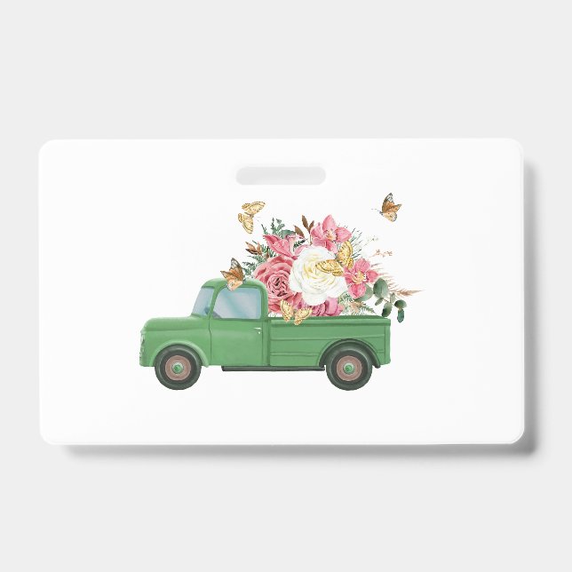 Flower Sublimation Designs Badge (Front)