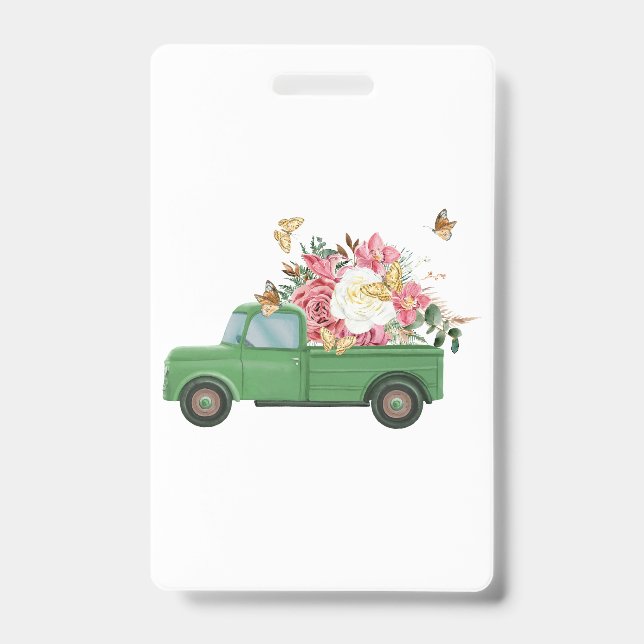 Flower Sublimation Designs Badge (Front)