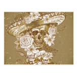 Flower Sugar Skull Postcard