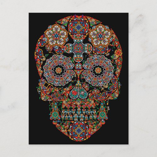Flower Sugar Skull Postcard