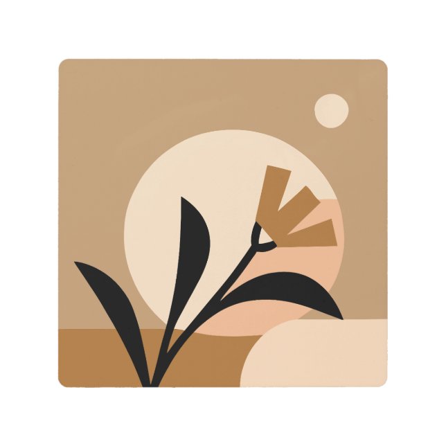 Flower Sun Boho Metal Print (Front)