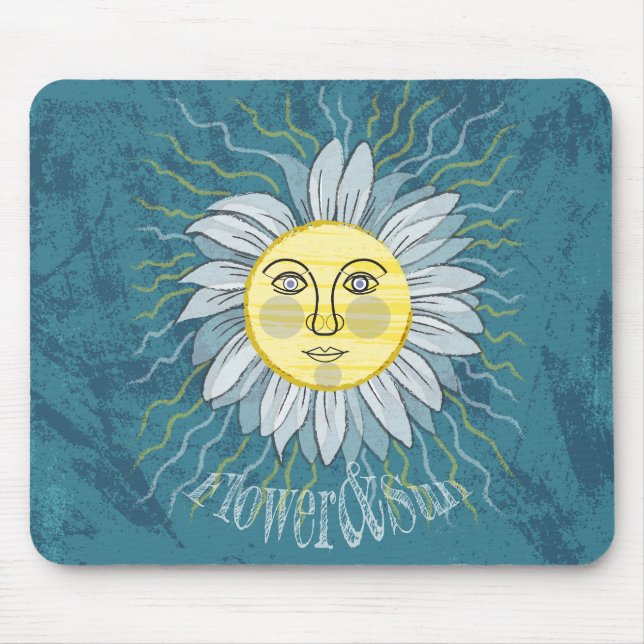 Flower & Sun - Nature Mouse Pad (Front)
