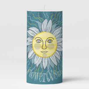 Flower & Sun - Nature Pillar Candle