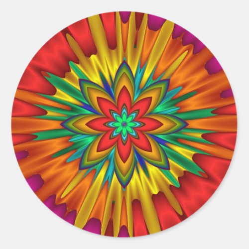 Flower Sunburst Sticker