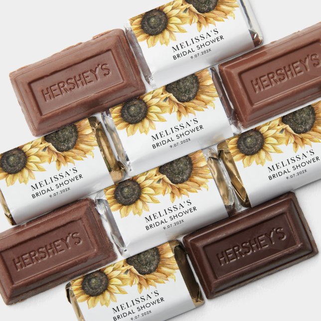 Flower Sunflower Greenery Bridal Shower Hershey's Miniatures (Assorted)