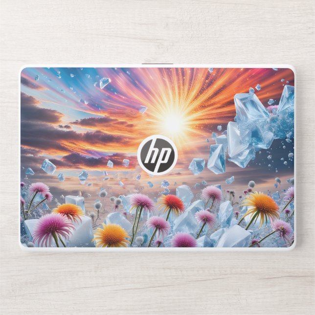 Flower Sunset HP Laptop Skin (Front)
