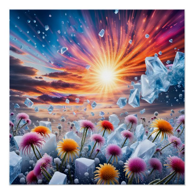 Flower Sunset Poster (Front)