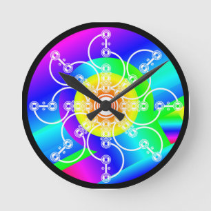 Flower Sunshine Acrylic Wall Clock