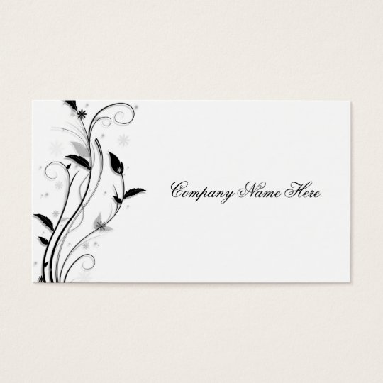 flower swirl business card