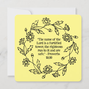 Flower Swirl Floral Wreath Religious Blank