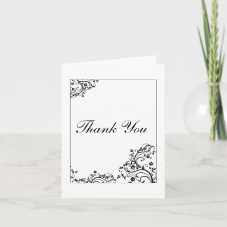 Flower Swirl Thank You Card