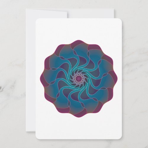 Flower Swirl Thank You Card
