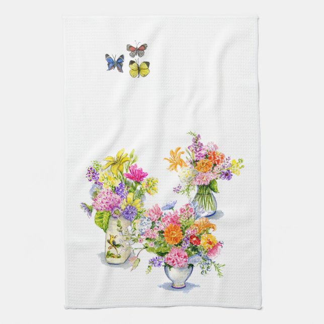 flower tea towel (Vertical)