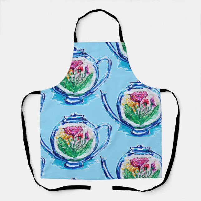 Flower Teapot Apron (Front)