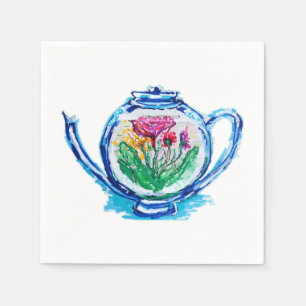 Flower Teapot Napkins