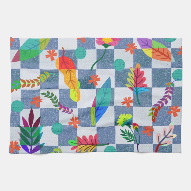 Flower Texture Kitchen Towel (Horizontal)