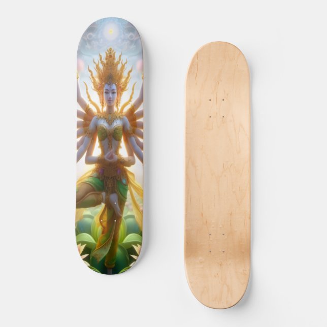 Flower Thai Goddess Skateboard Deck (Front)