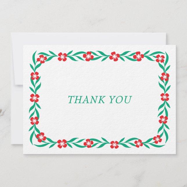 Flower Thank You Card (Front)