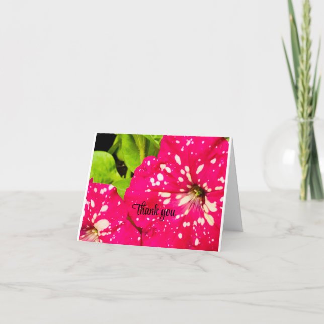 Flower Thank You Card Blank Inside (Front)