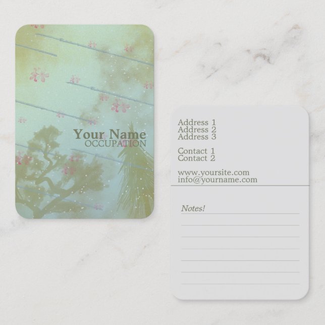 Flower Theme - Business Card (Front/Back)