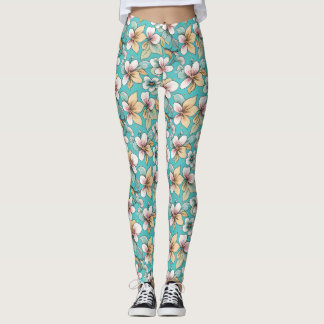 Flower themed repeating pattern Leggings