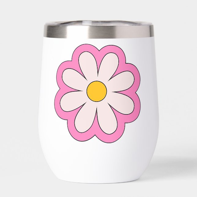 Flower Thermal Wine Tumbler (Back)