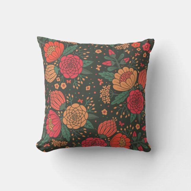 flower throw pillow (Front)