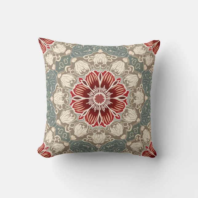flower throw pillow (Front)