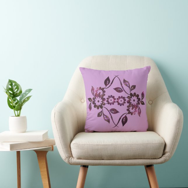 Flower Throw Pillow (Chair)