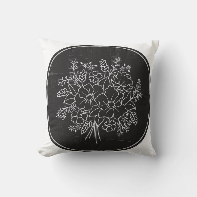 flower throw pillow (Front)