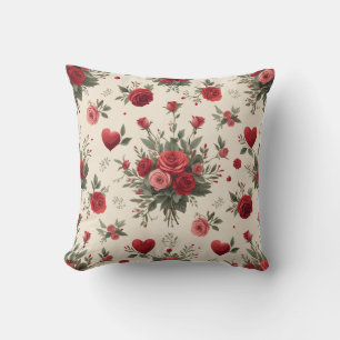Flower throw pillow