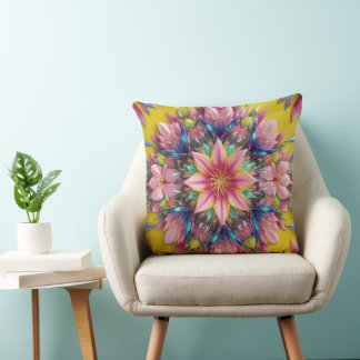 flower throw pillow