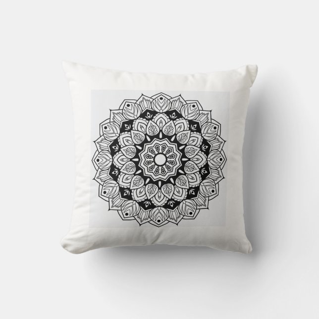 flower throw pillow (Front)