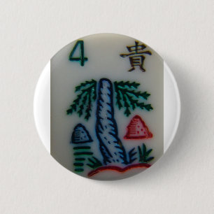 Flower tile pinback button