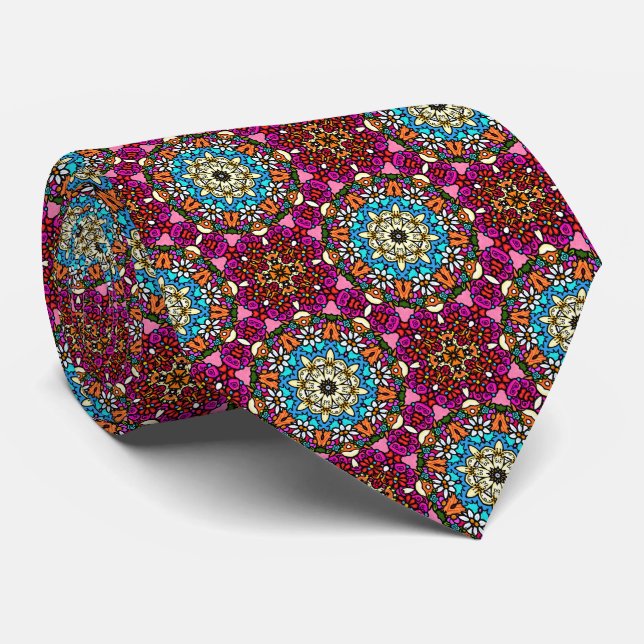 Flower Toon Neck Tie (Rolled)