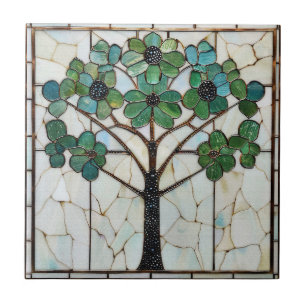 Flower Tree Ceramic Tile