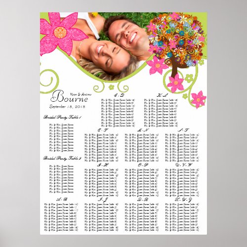 Flower Tree Seating Chart Alphabetical