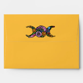 Flower Triple Moon Symbol Blessed Be Envelope