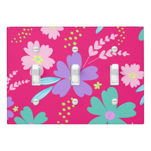 Flower Triple Toggle Switch Cover