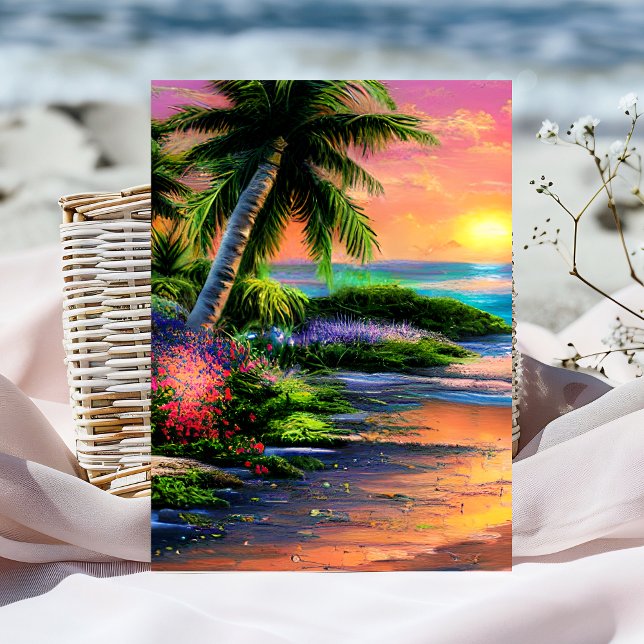 Flower Tropical Birthday Card (Creator Uploaded)