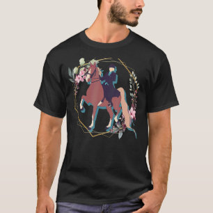 Flower Trotting Horse American Saddlebred T-Shirt