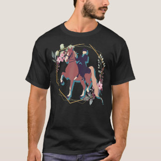 Flower Trotting Horse American Saddlebred T-Shirt
