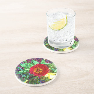 Flower Drawing Drink & Beverage Coasters | Zazzle