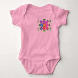 Flower Turtles Baby Bodysuit