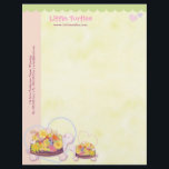 Flower Turtles Childcare Daycare Business Letterhead<br><div class="desc">Whimsical pink turtles and colorful spring flowers on their shells illustrated on custom Business | Personal Letterheads. Lovely stationery for CHILDCARE or DAYCARE BUSINESS. Or you may use them for your personal use. All the sample text can be easily personalized with your own wording. ((Contact ujean4791@gmail.com for custom work and/or...</div>