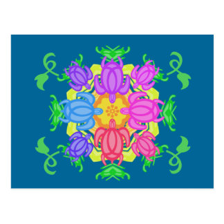 Flower Turtles Postcard