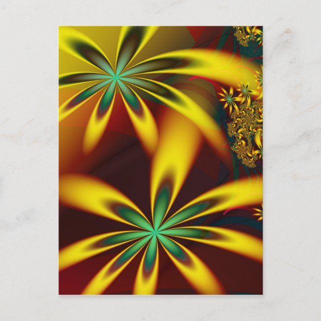 Flower Universal Fine Fractal Art Postcard (Front)