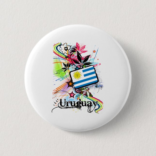 Flower Uruguay Button (Front)
